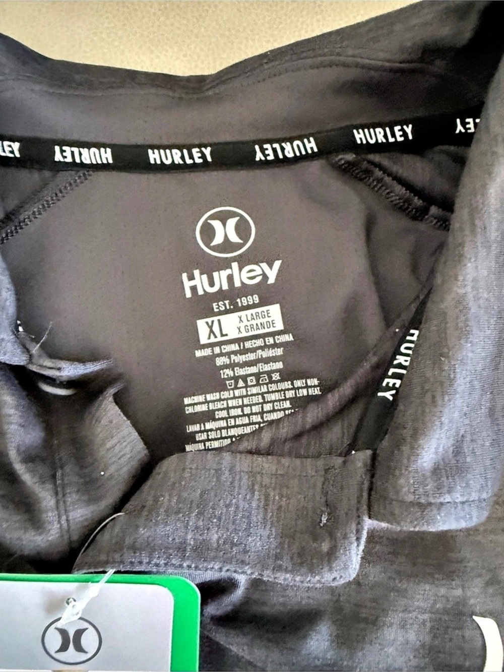 Hurley Men's Performance Short Sleeve Polo Gray XL NWT - Picture 5 of 5